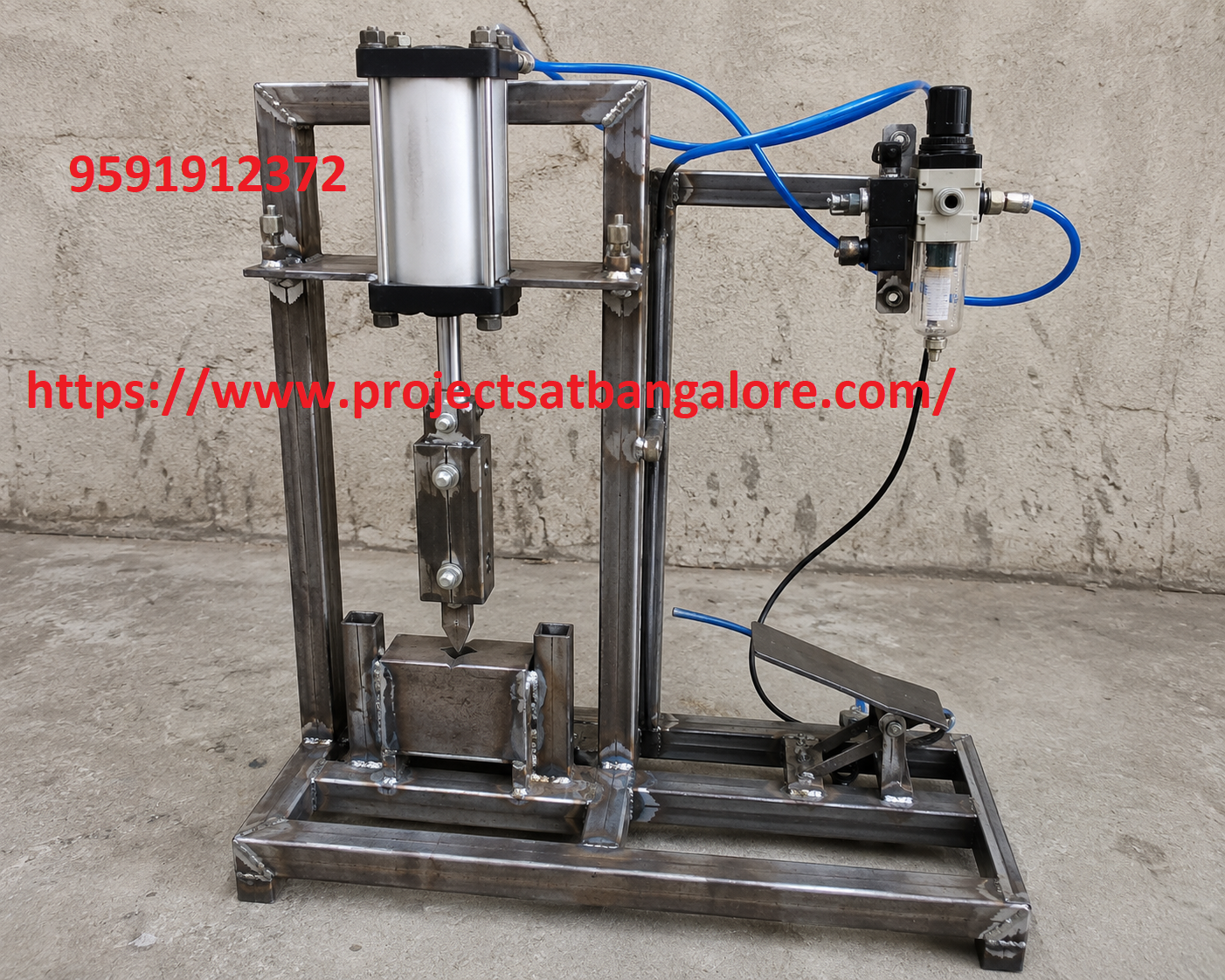 Automatic Pneumatic Hammer Machine Project fabrication setup