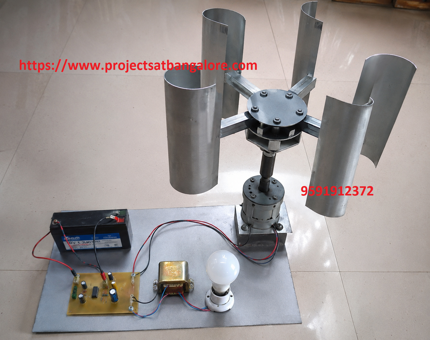 Enhanced Vertical Windmill System Project fabrication setup