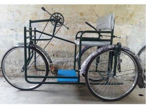 Three Wheel Handicapped Steering Propulsion Cycle fabrication setup
