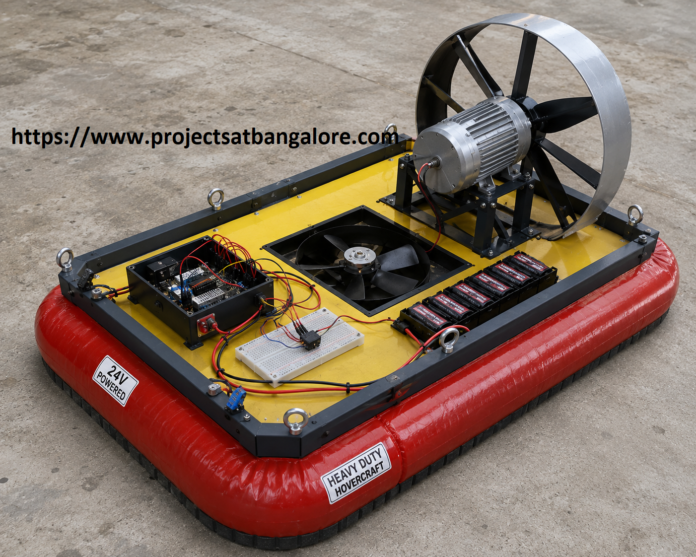 High Performance Hovercraft with Power Turning Project fabrication setup