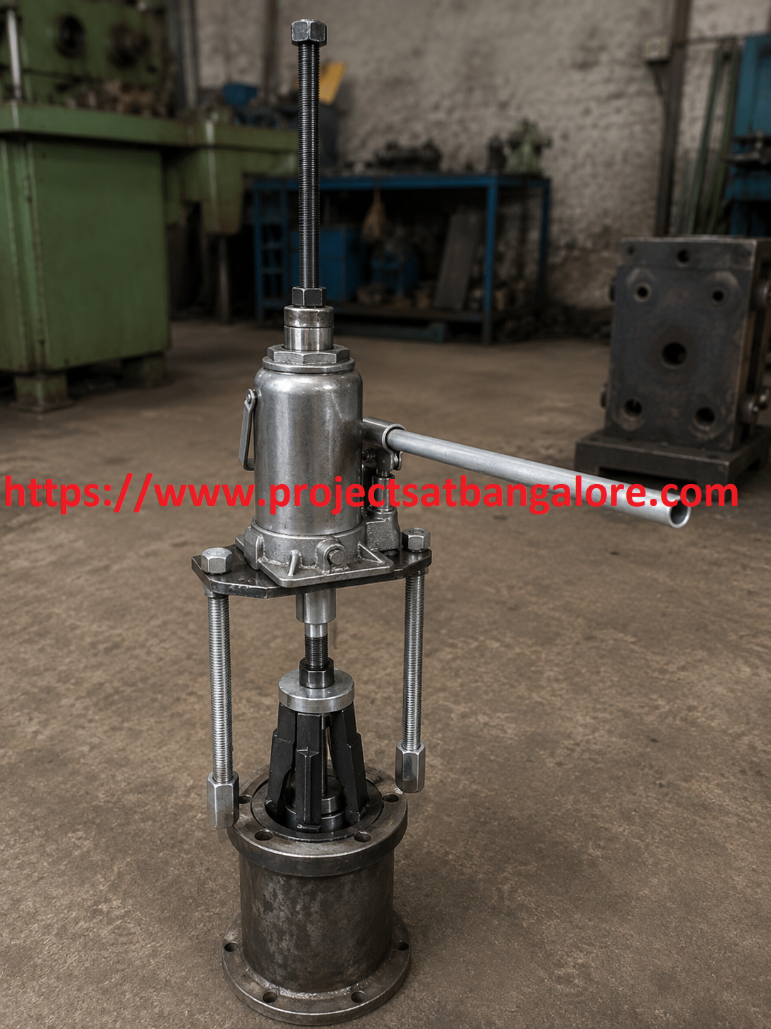 Hydraulic Cylinder Liner Puller Project fabrication setup