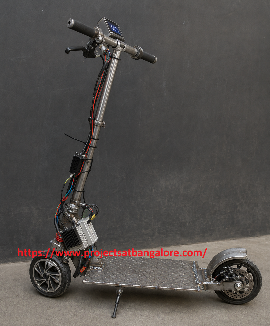 Motorized 2 Wheel Scooter Project fabrication setup