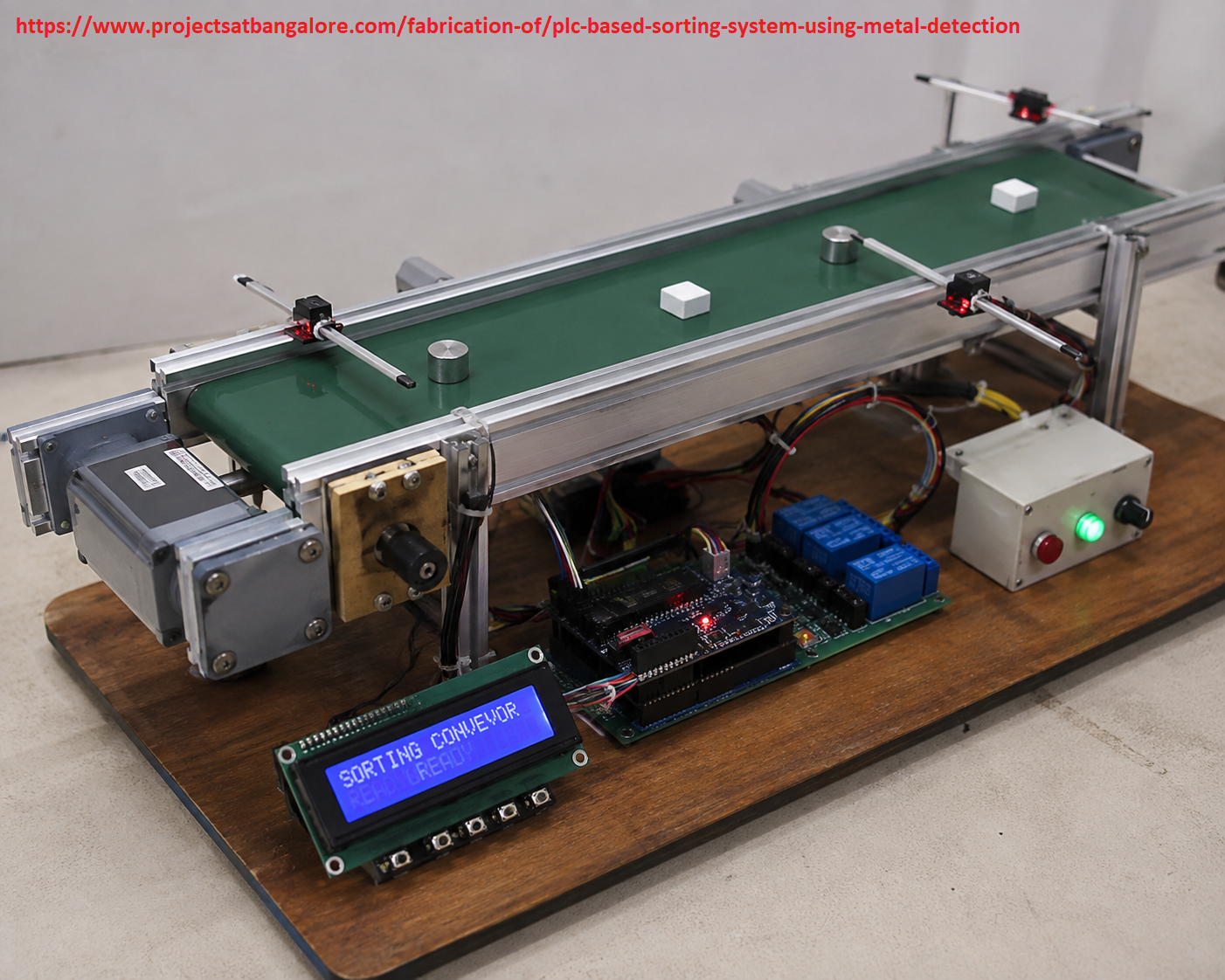 PLC Based Sorting System Using Metal Detection project setup