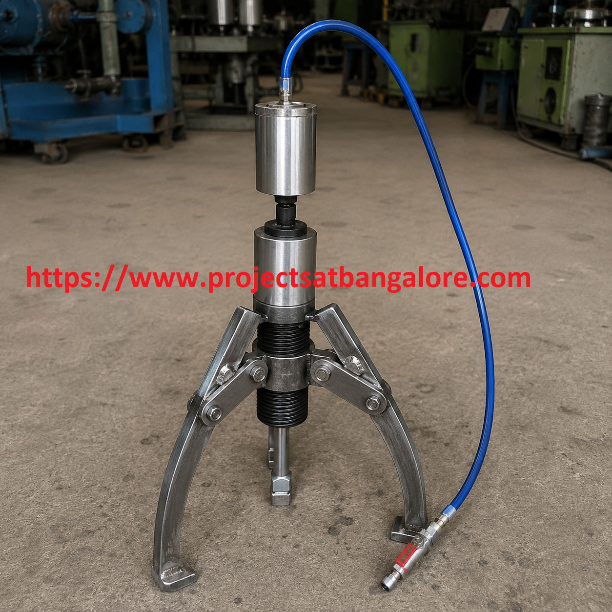 Design and Fabrication of Pneumatic Bearing Puller Project setup