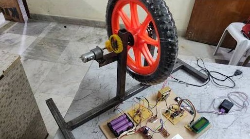 Regenerative Braking System Project fabrication setup