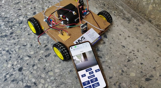 RF Controlled Spy Robot with Night Vision Camera fabrication setup