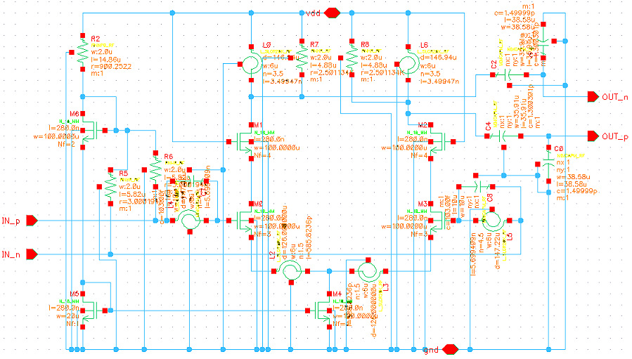 cmos-lna-design-cadence Diagram