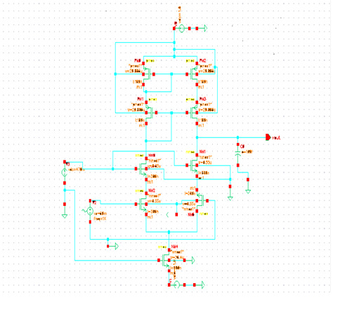 folded-cascode-opamp-cadence Diagram