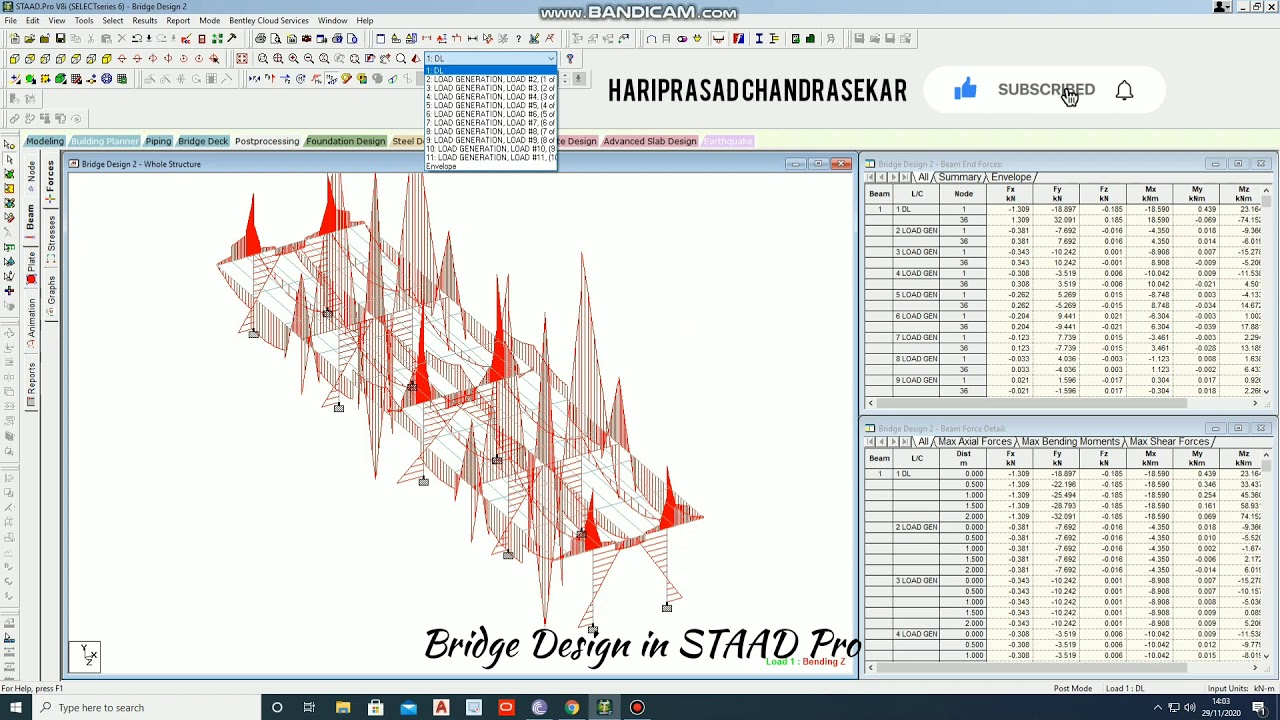Figure 1: Structural Model, FEA Stress Distribution & Analysis Output for Bridge Pier Design Project