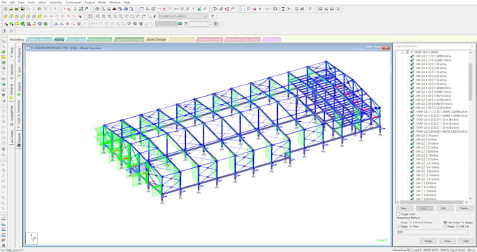 Figure 2: Structural Model, FEA Stress Distribution & Analysis Output for Transfer Girder Design Project