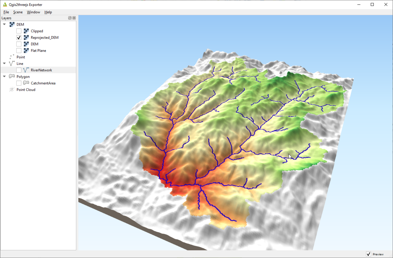 Figure 1: Structural Model, FEA Stress Distribution & Analysis Output for Watershed Delineation Project