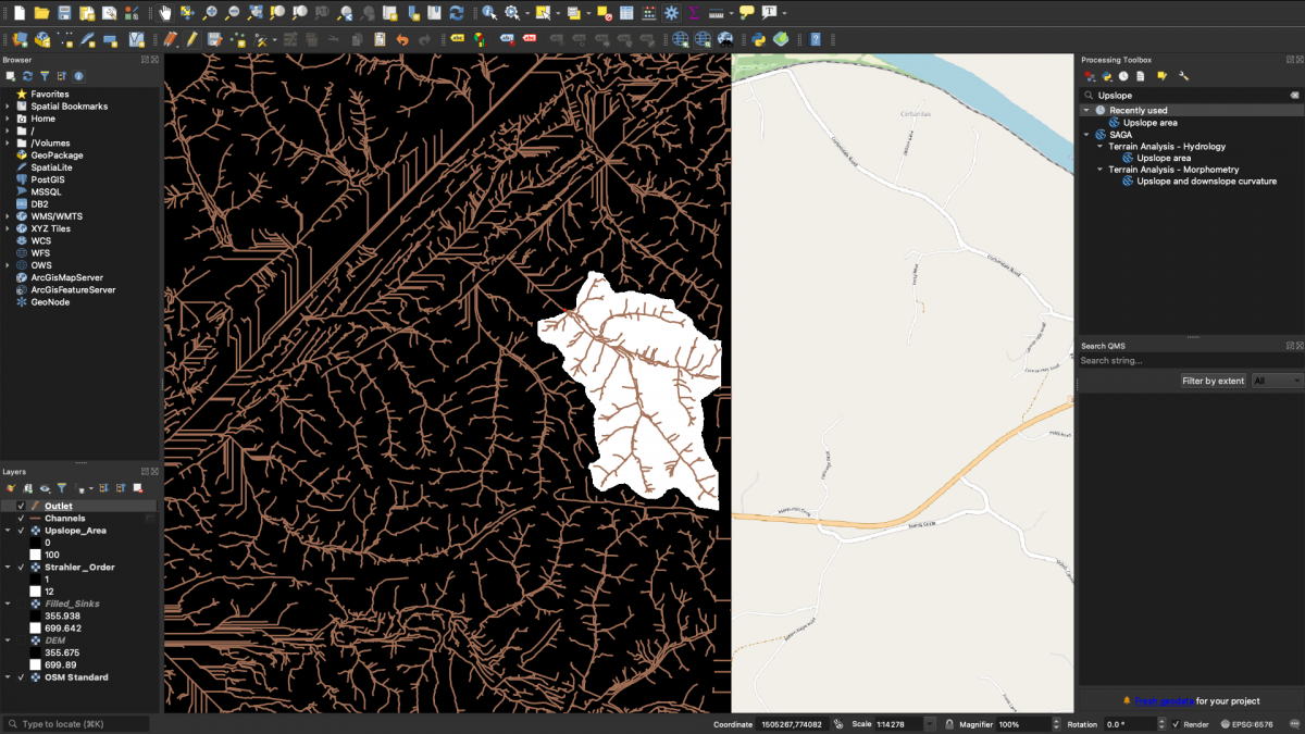 Figure 2: Structural Model, FEA Stress Distribution & Analysis Output for Watershed Delineation Project