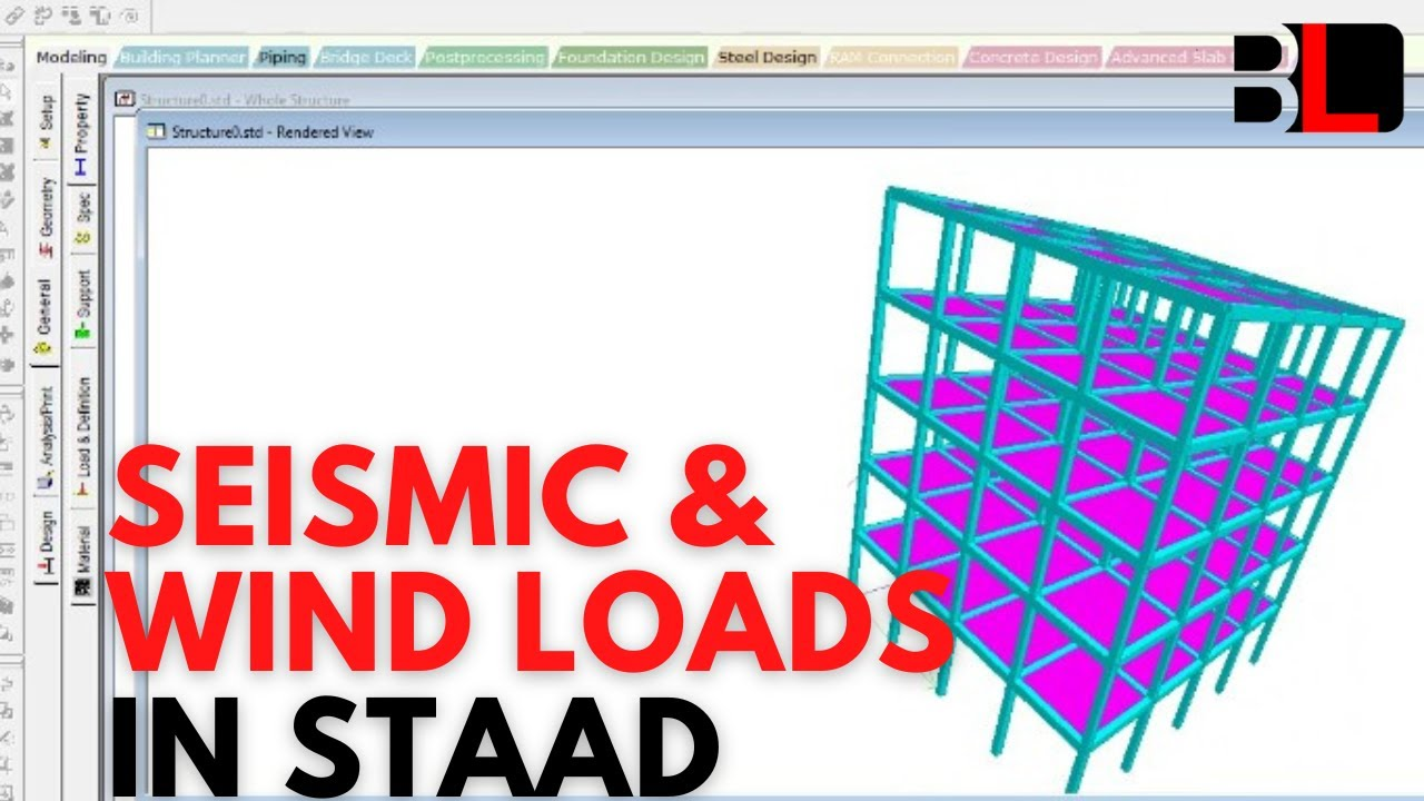 Figure 1: Structural Model, FEA Stress Distribution & Analysis Output for Wind And Seismic Combined Loading