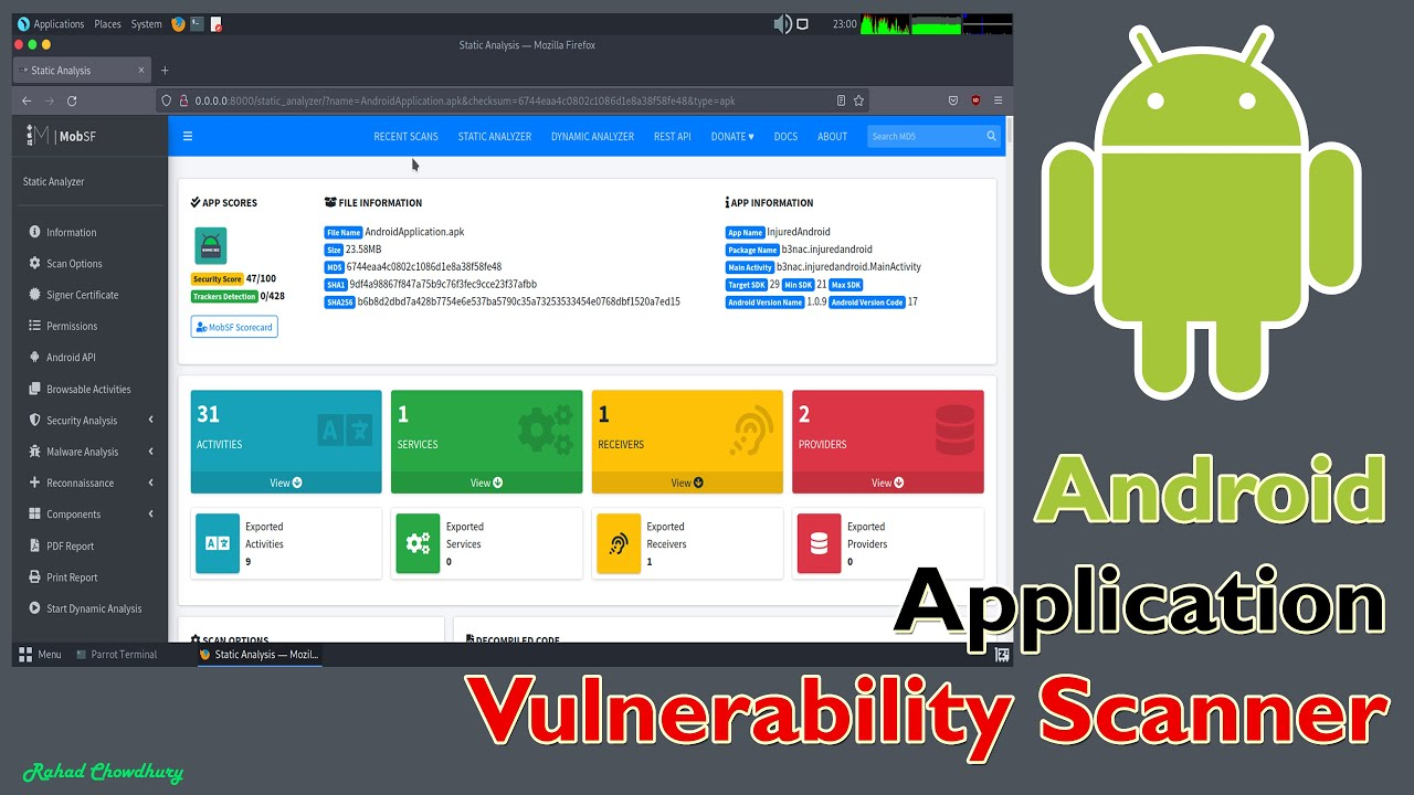 Figure 3: Security Architecture, Packet Inspection & Threat Simulation Diagram for Android Application Vulnerability Scanner Tool In Python (Page 4)