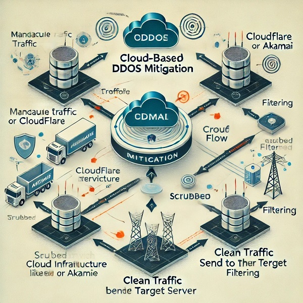 Figure 3: Security Architecture, Packet Inspection & Threat Simulation Diagram for Cloud Distributed Denial Of Service Mitigation System (Page 4)