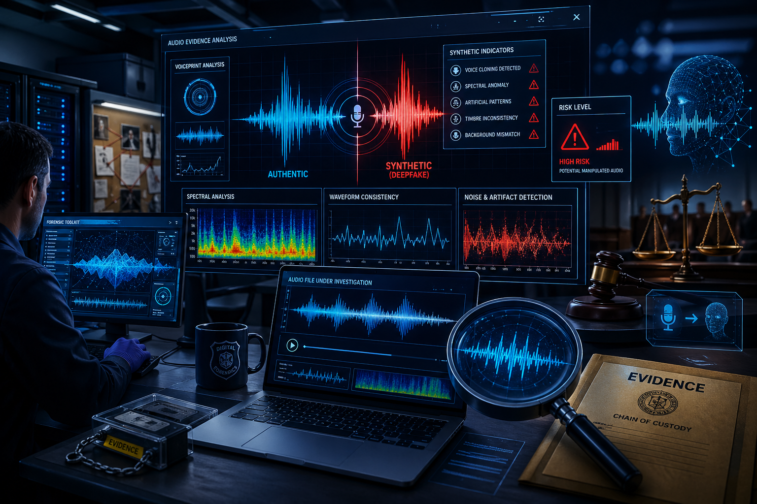 Figure 2: Security Architecture, Packet Inspection & Threat Simulation Diagram for Deepfake Audio And Video Detection For Digital Forensics (Page 4)