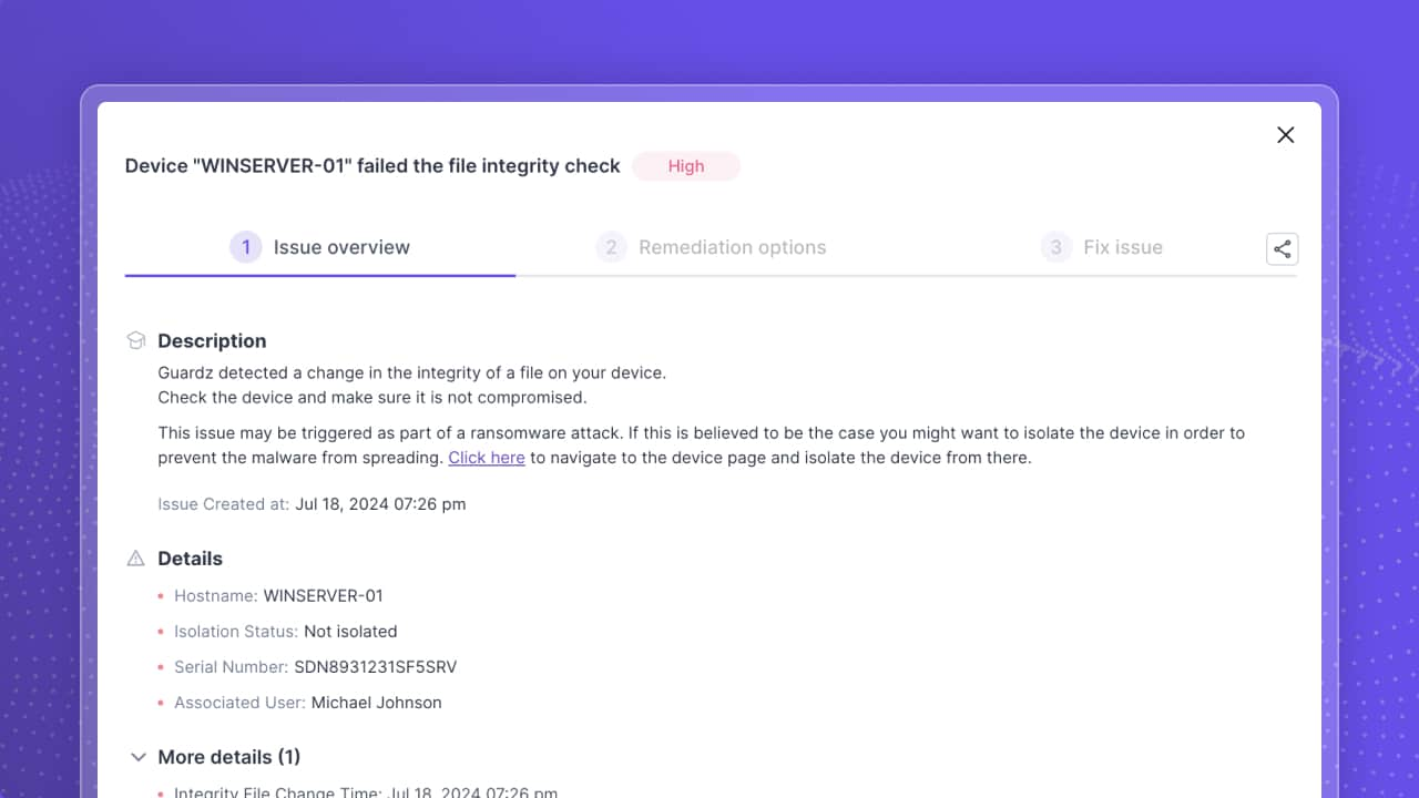 Figure 2: Security Architecture, Packet Inspection & Threat Simulation Diagram for File Integrity Checker With Email Alert Using Python (Page 2)