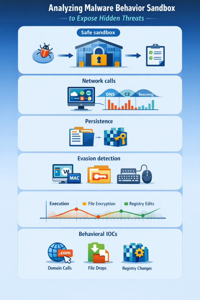 Figure 1: Security Architecture, Packet Inspection & Threat Simulation Diagram for Malware Dynamic Analysis Using Sandbox And Machine Learning (Page 1)