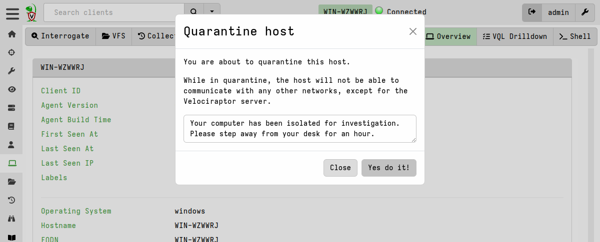 Figure 2: Security Architecture, Packet Inspection & Threat Simulation Diagram for Network Quarantine System For Infected Hosts (Page 2)