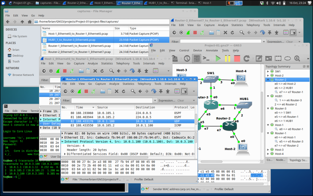 Figure 1: Security Architecture, Packet Inspection & Threat Simulation Diagram for Routing Protocol Security Simulation In Ns3 (Page 1)