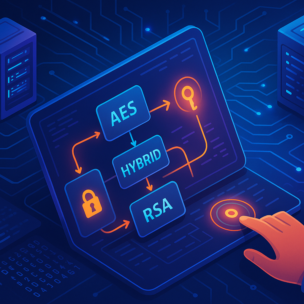 Figure 1: Security Architecture, Packet Inspection & Threat Simulation Diagram for Secure File Storage Using RSA And AES Hybrid Encryption (Page 3)
