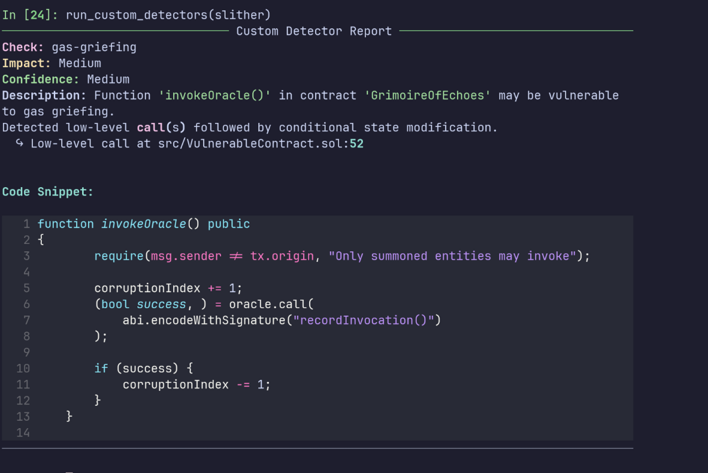 Figure 3: Security Architecture, Packet Inspection & Threat Simulation Diagram for Smart Contract Vulnerability Detection Tool Using Slither (Page 3)