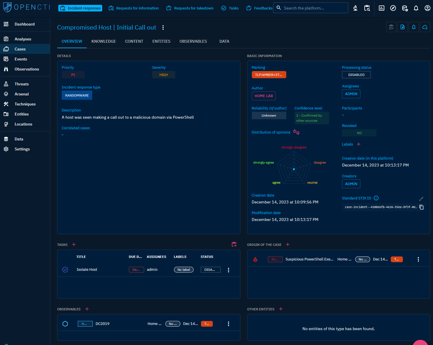 Figure 1: Security Architecture, Packet Inspection & Threat Simulation Diagram for Threat Intelligence Correlation Tool Using Opencti API (Page 1)