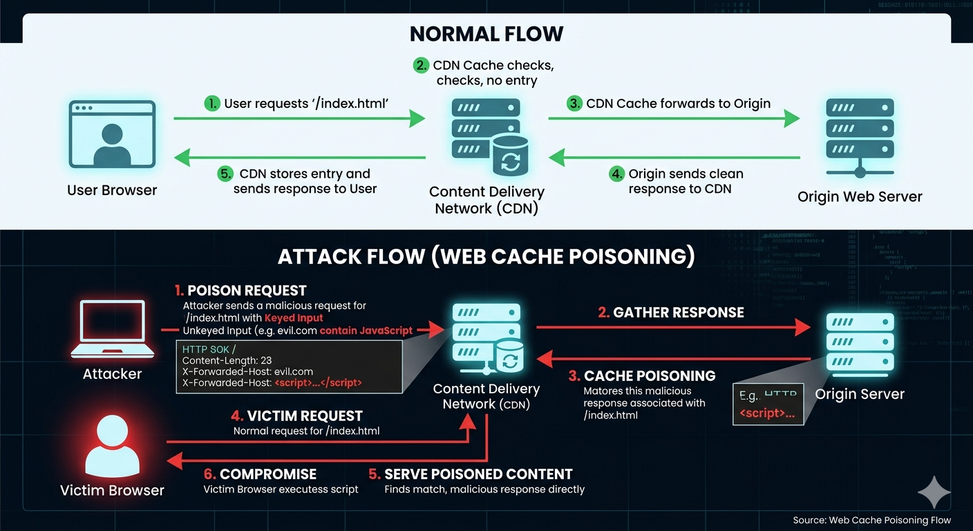 Figure 1: Security Architecture, Packet Inspection & Threat Simulation Diagram for Web Cache Poisoning Detection Tool Using Python (Page 1)