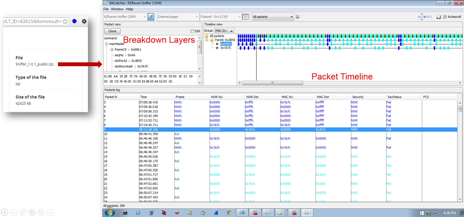 Figure 1: Security Architecture, Packet Inspection & Threat Simulation Diagram for Zigbee Wireless Network Vulnerability Scanning Tool (Page 2)