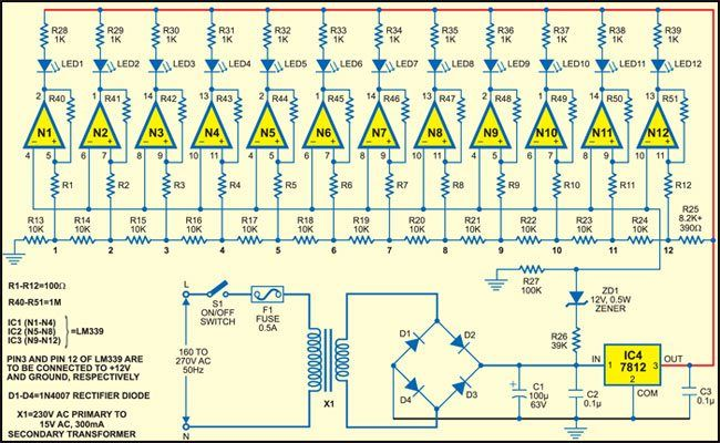 Figure 1: Simulink Block Model, Power Circuit & Switching Waveform for Eee projects on ac mains voltage indicator using bicolor led