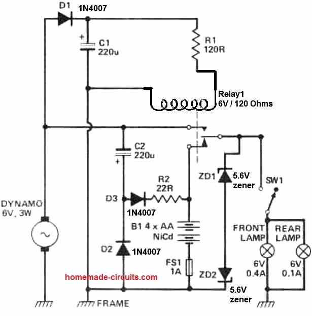 Figure 2: Simulink Block Model, Power Circuit & Switching Waveform for Eee projects on bicycle dynamo mobile phone charger circuit