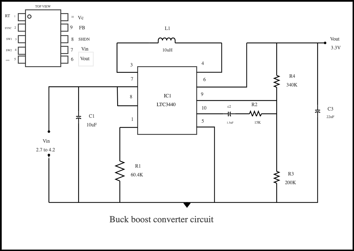 Figure 1: Simulink Block Model, Power Circuit & Switching Waveform for Eee projects on buck boost converter