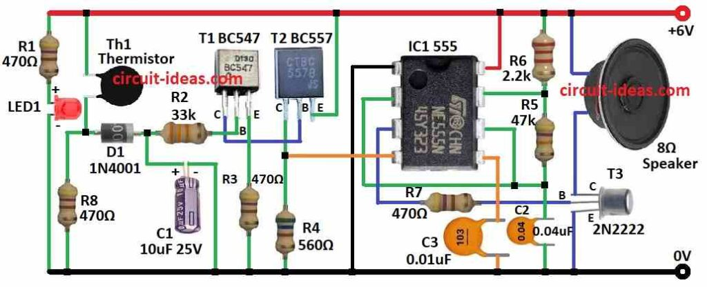 Figure 1: Simulink Block Model, Power Circuit & Switching Waveform for Eee projects on fire alarm circuit using thermistor