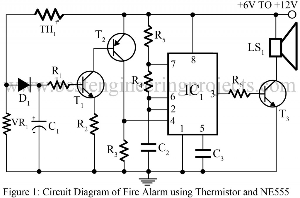 Figure 2: Simulink Block Model, Power Circuit & Switching Waveform for Eee projects on fire alarm circuit using thermistor