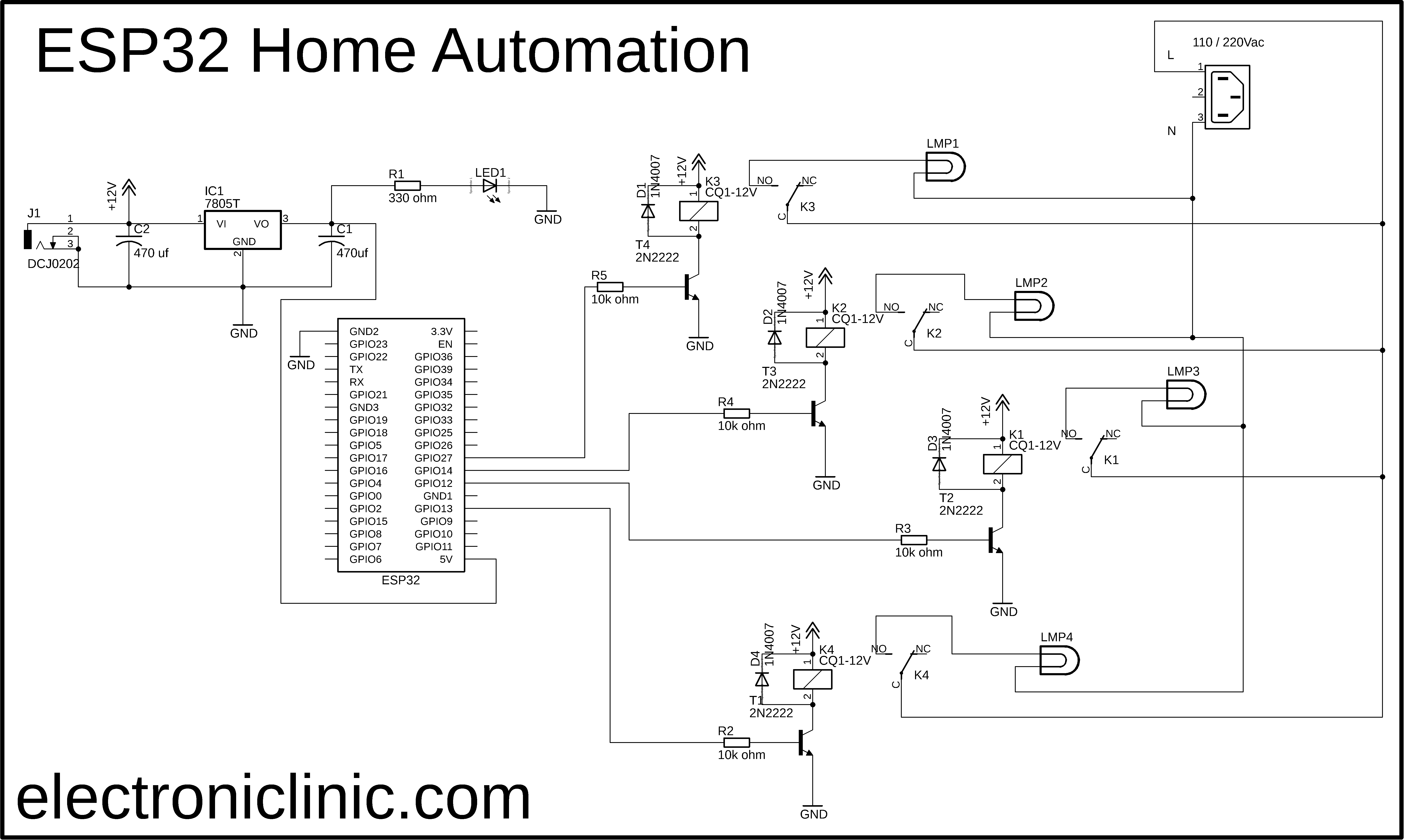 Figure 2: Simulink Block Model, Power Circuit & Switching Waveform for Eee projects on home automation using esp32