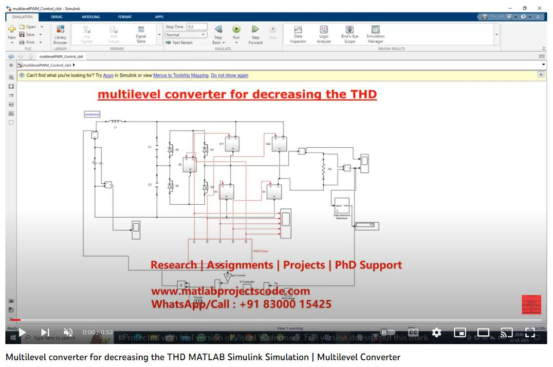 Figure 1: Simulink Block Model, Power Circuit & Switching Waveform for Eee projects on matlab simulink modular multilevel converter
