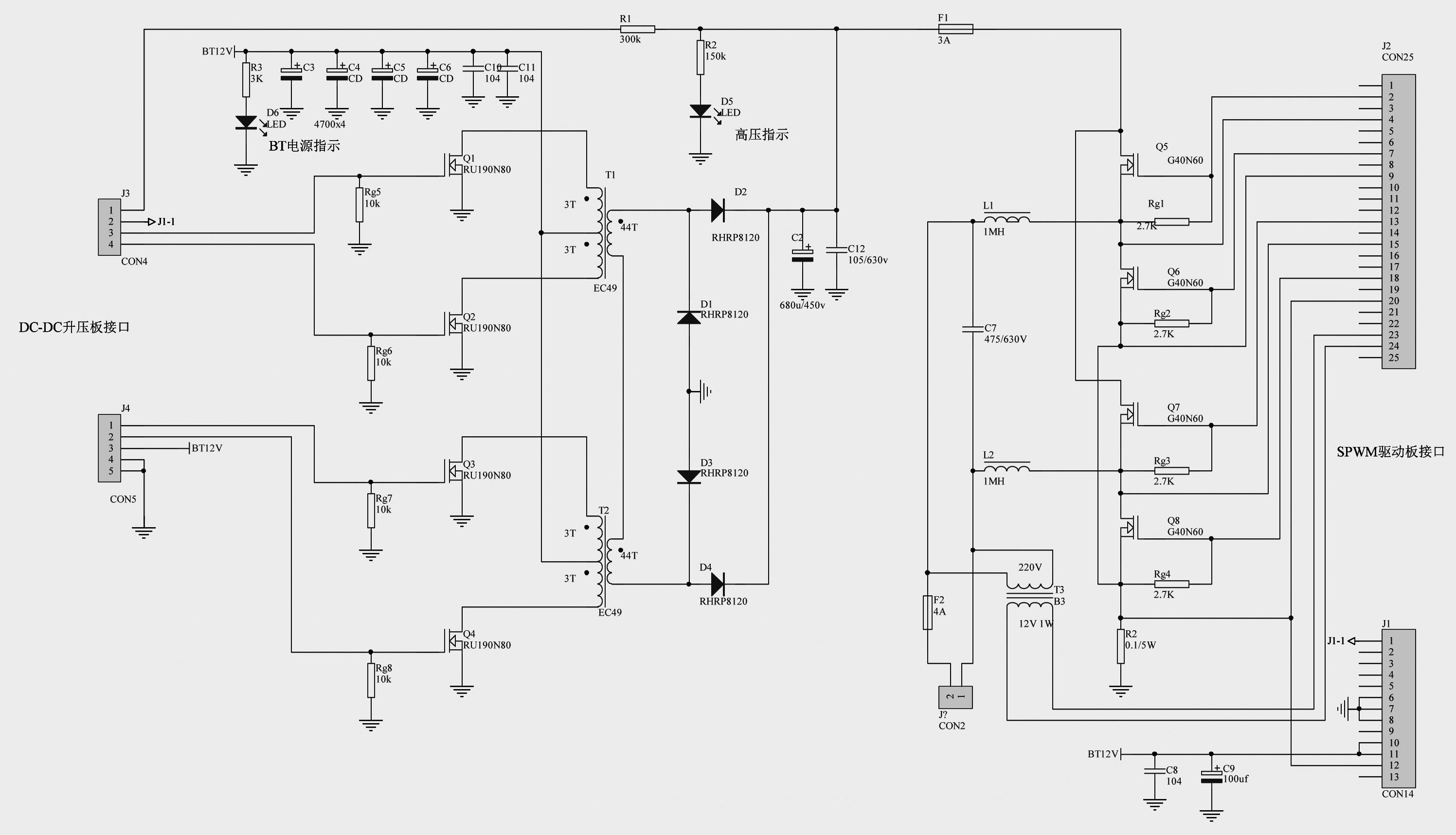 Figure 1: Simulink Block Model, Power Circuit & Switching Waveform for Eee projects on vehicle to home emergency backup
