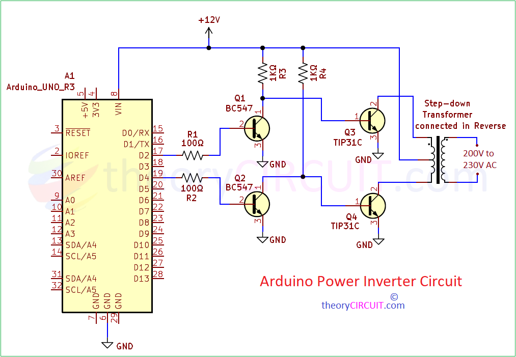 Figure 1: Simulink Block Model, Power Circuit & Switching Waveform for Eee projects using arduino