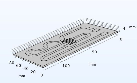 electronic-cooling-cfd-comsol Diagram