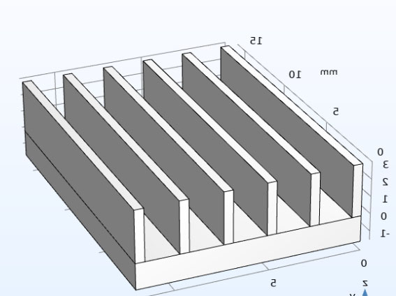 electronic-cooling-cfd-comsol Diagram