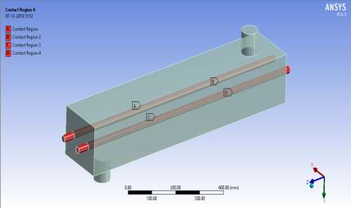 plate-heat-exchanger-ansys-fluent Diagram