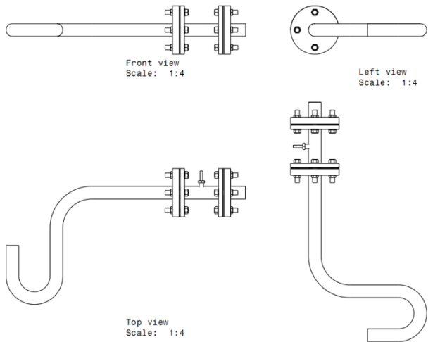 venturi-meter-simulation-ansys Diagram