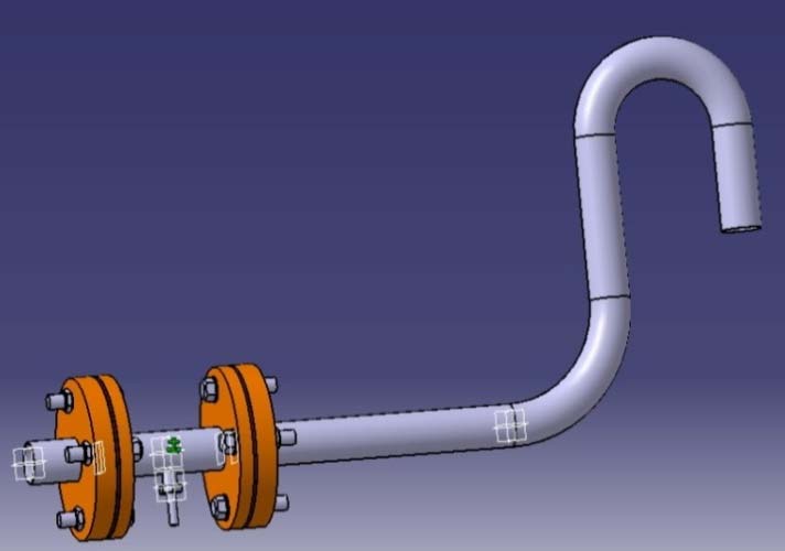 venturi-meter-simulation-ansys Diagram