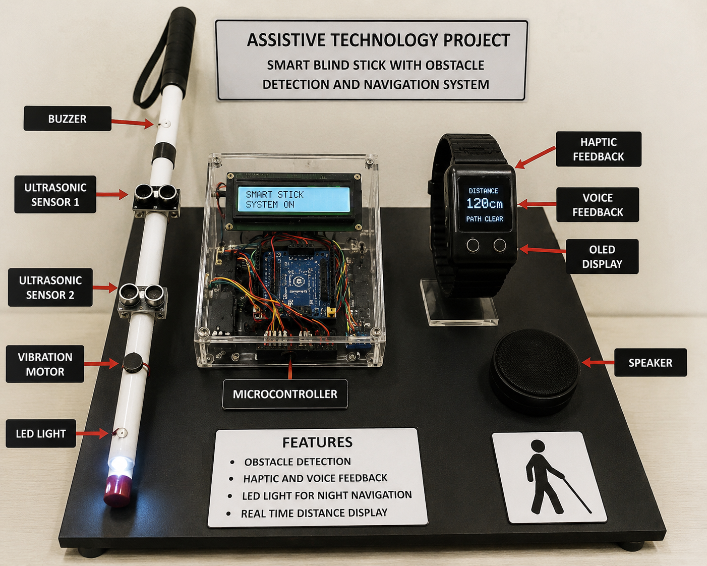 Arduino wearable IoT fall detection assistive device Bangalore