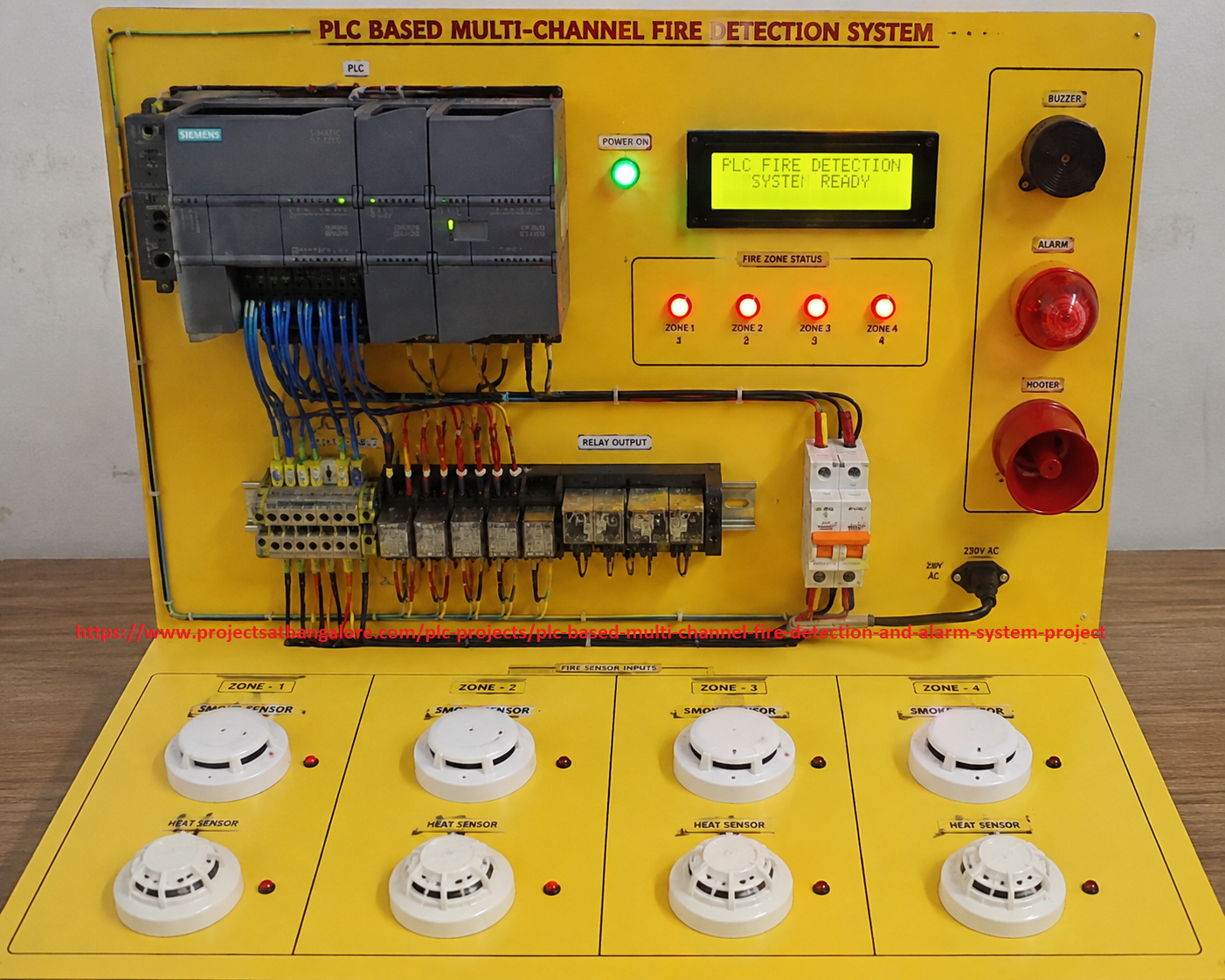 PLC Based Multi-Channel Fire Detection fabrication setup