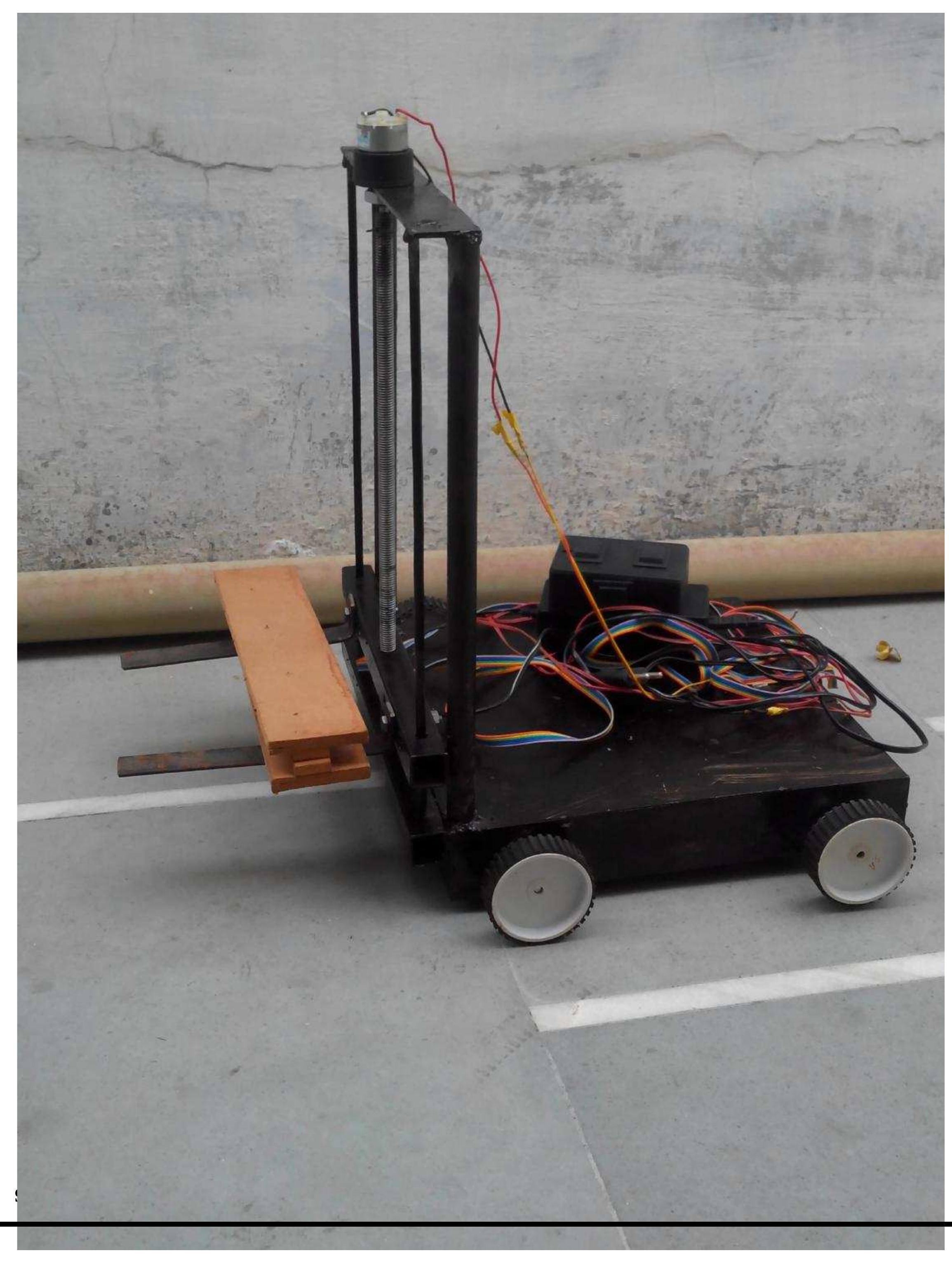 Remote Controlled Mini Forklift fabrication setup