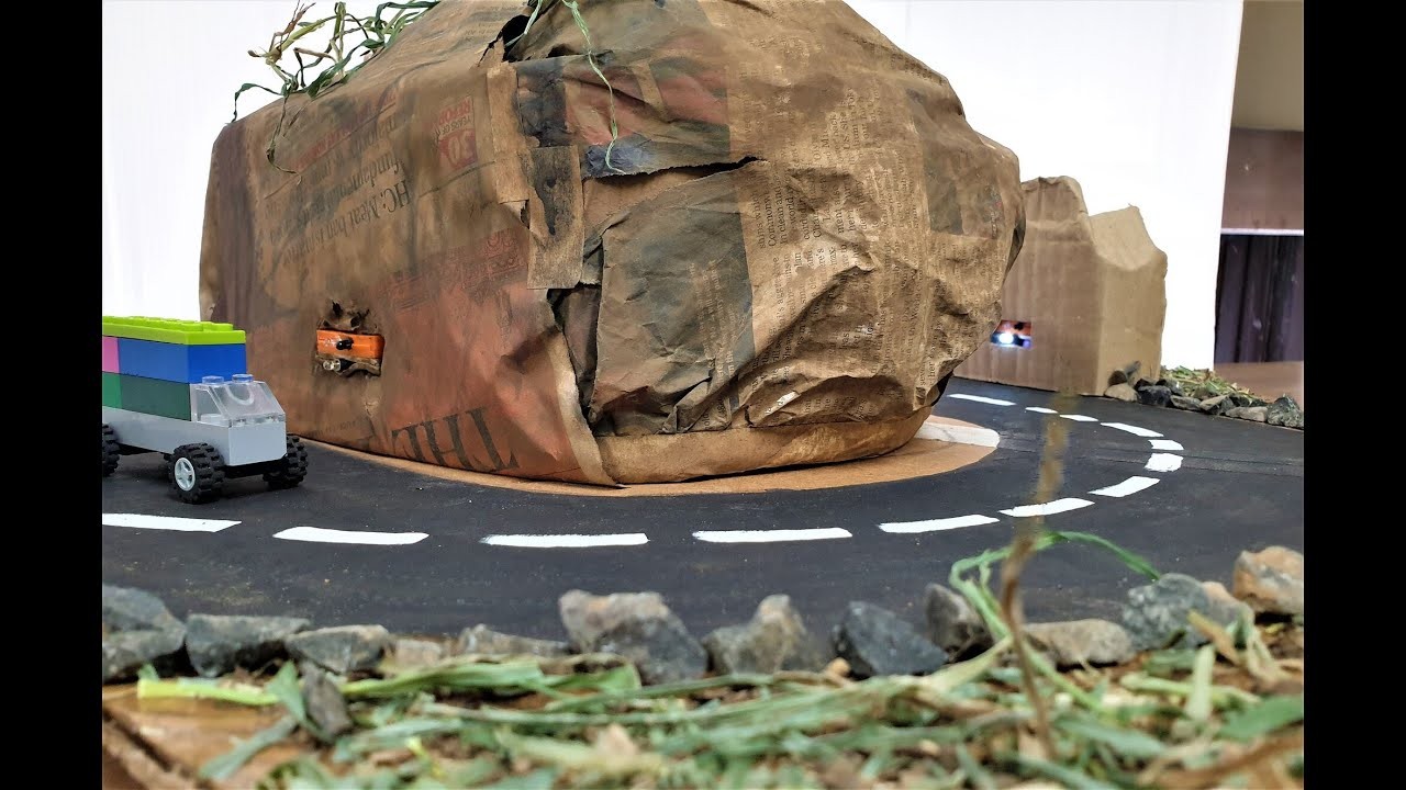 Figure 3: Working Model Setup, Scientific Diagram & Project Prototype for Accident Prevention System On Hair Pin Bends