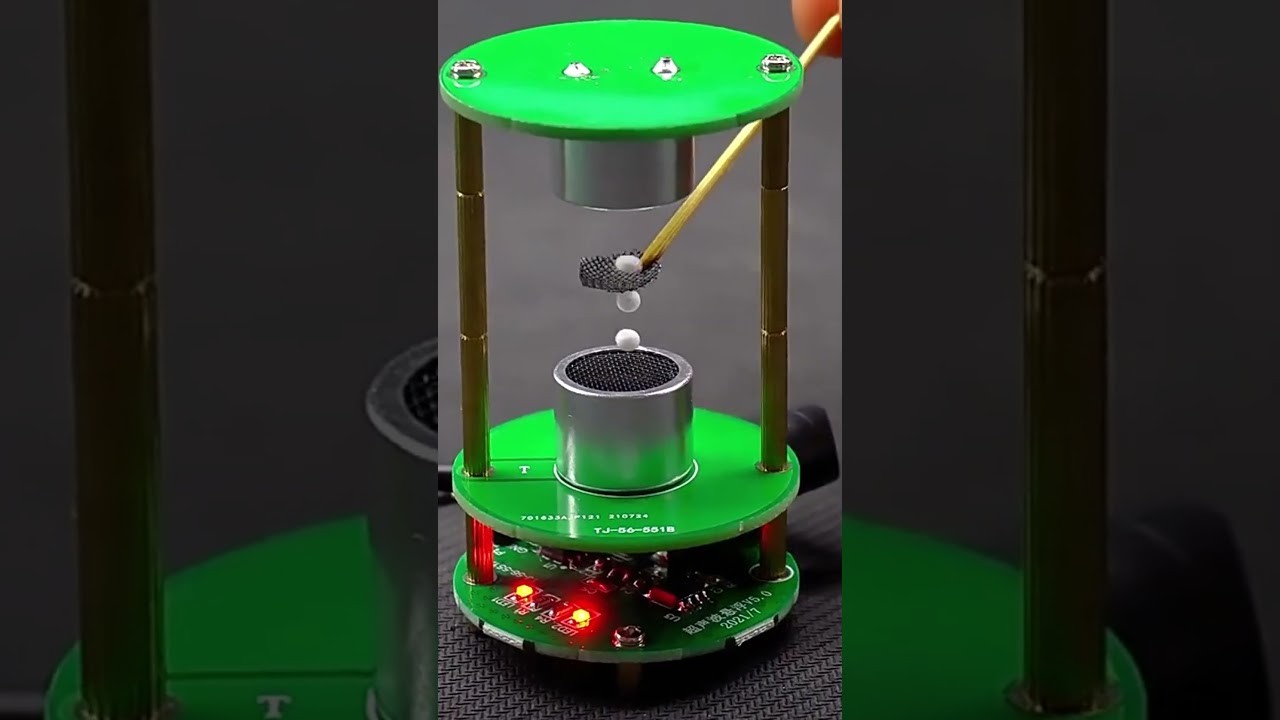 Figure 1: Working Model Setup, Scientific Diagram & Project Prototype for Acoustic Levitation Working Model Using Ultrasonic Transducers