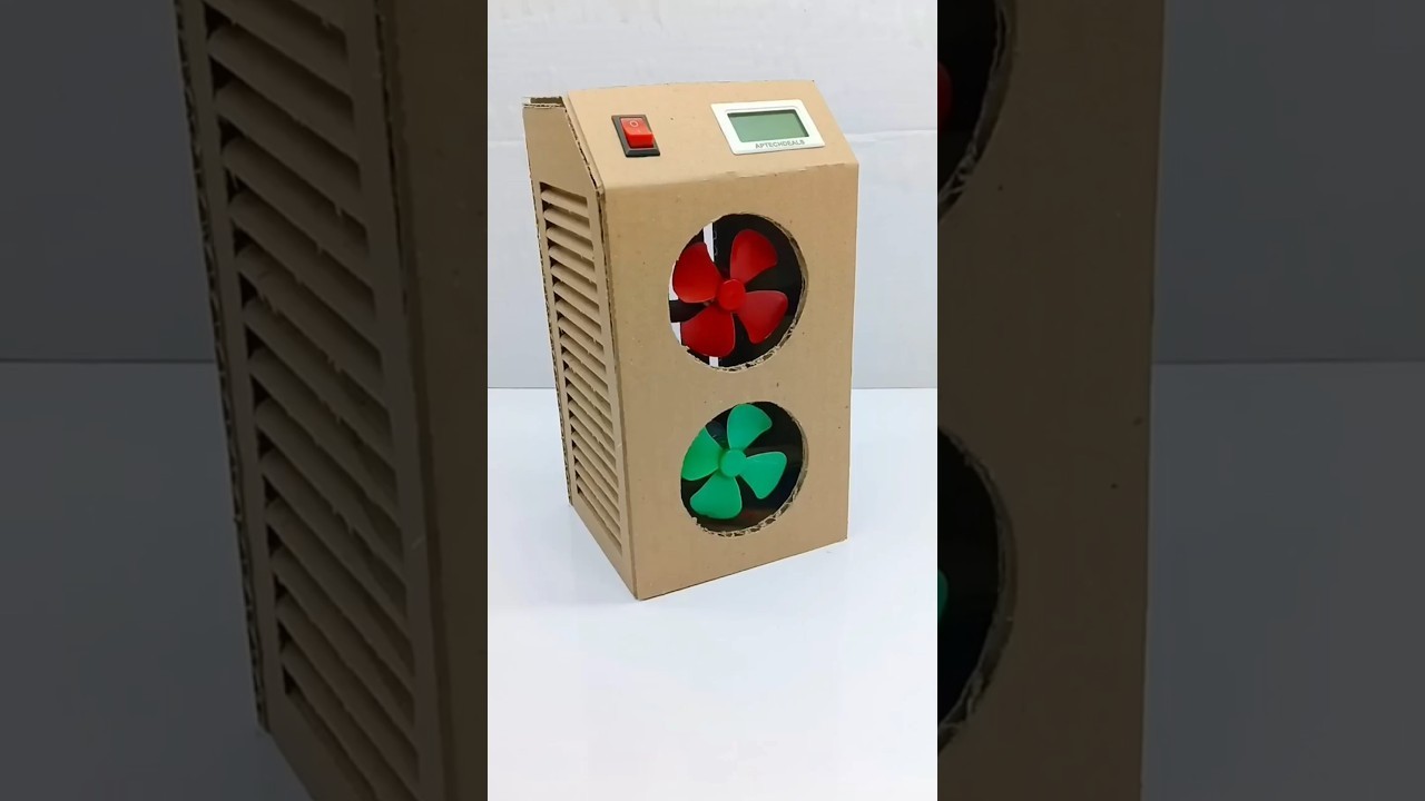 Figure 4: Working Model Setup, Scientific Diagram & Project Prototype for Air Cooler Working Model Using 12v Fan