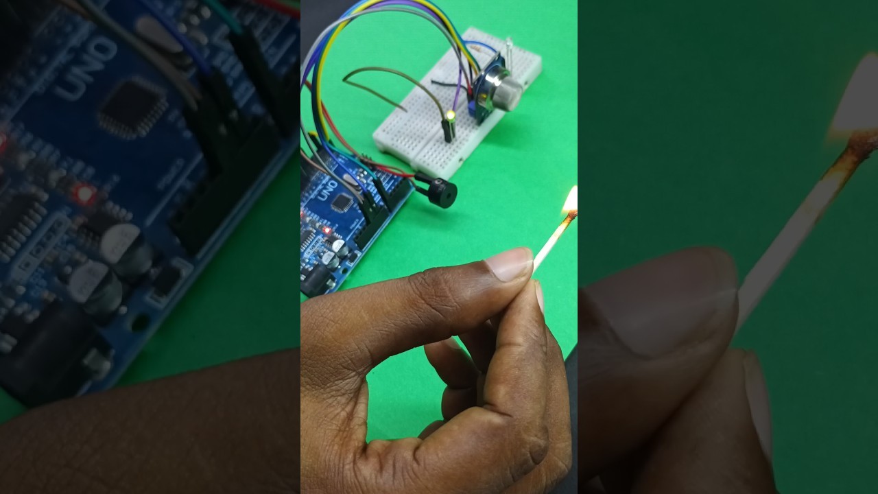 Figure 1: Working Model Setup, Scientific Diagram & Project Prototype for Air Quality Monitor Working Model Using Mq135